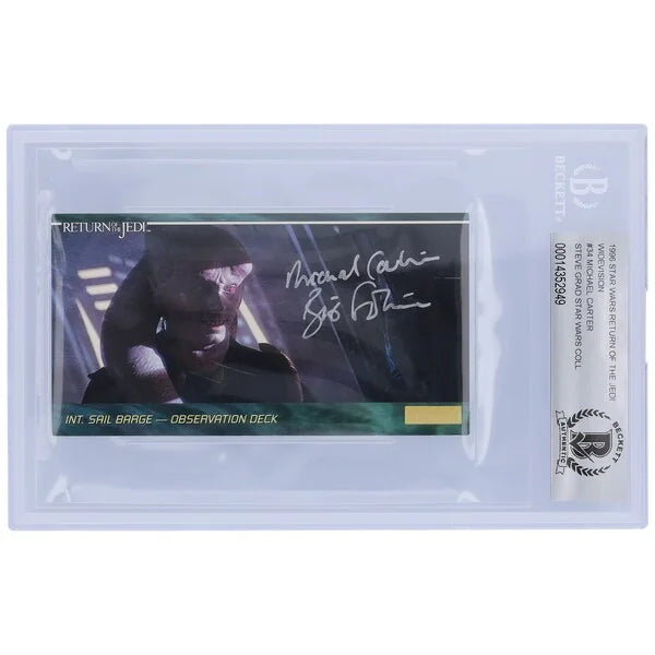 Michael Carter Signed 1996 Topps Return of the Jedi Widevision #34 | BGS 10