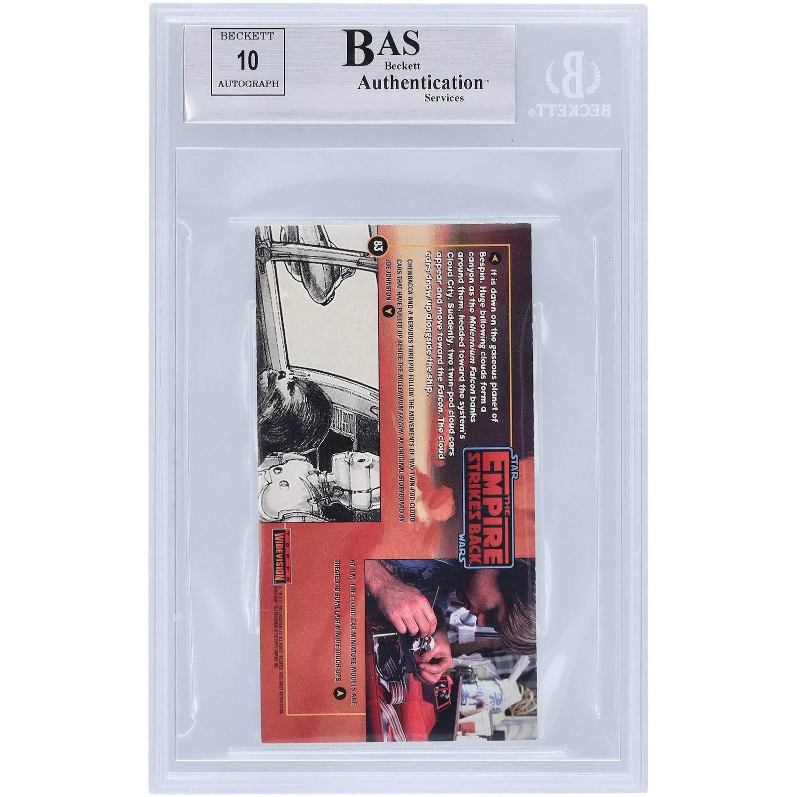 Harley Cokeliss Signed 1995 Topps Empire Strikes Back Widevision #83 | BGS 10