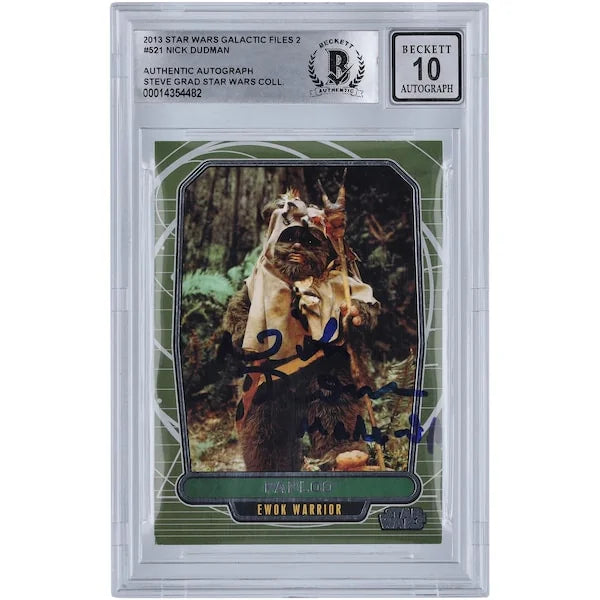 Nick Dudman Signed 2013 Topps Galactic Files 2 #521 | BGS 10