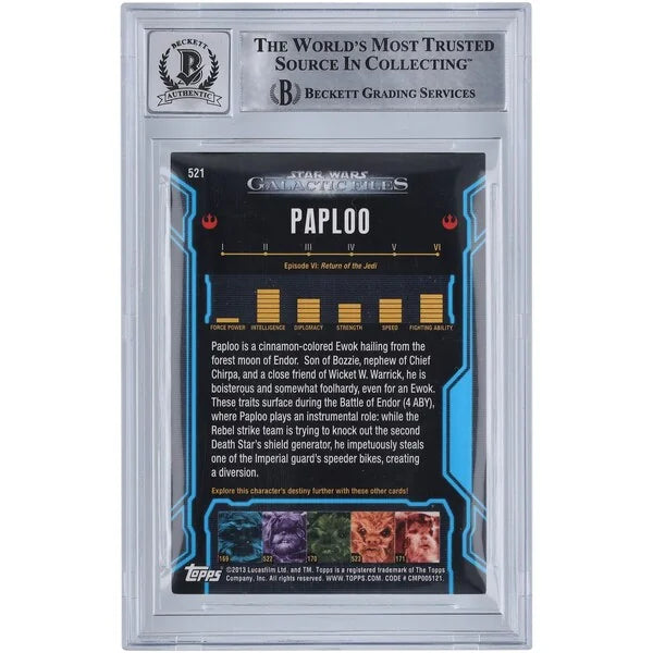 Nick Dudman Signed 2013 Topps Galactic Files 2 #521 | BGS 10