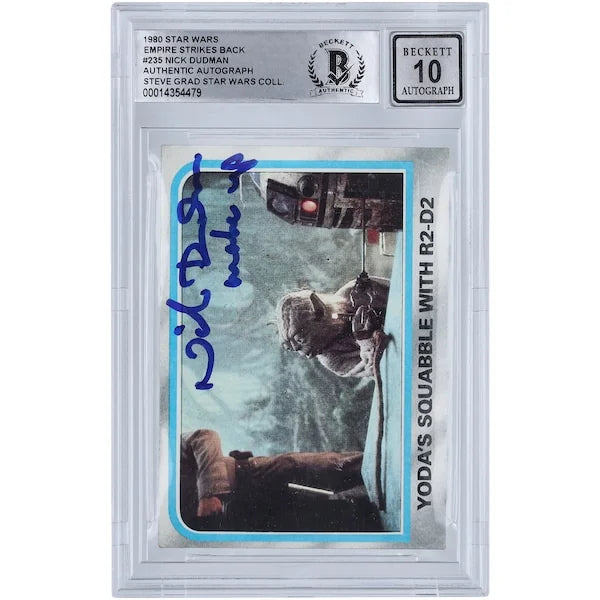 Nick Dudman Signed 1980 Topps Empire Strikes Back #235 Card | BGS 10