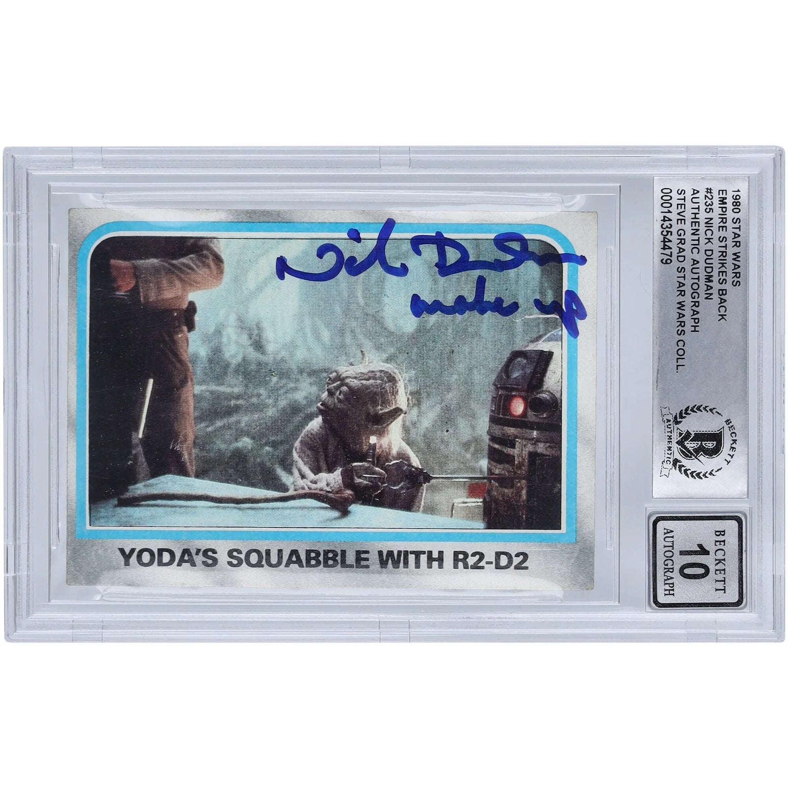 Nick Dudman Signed 1980 Topps Empire Strikes Back #235 Card | BGS 10