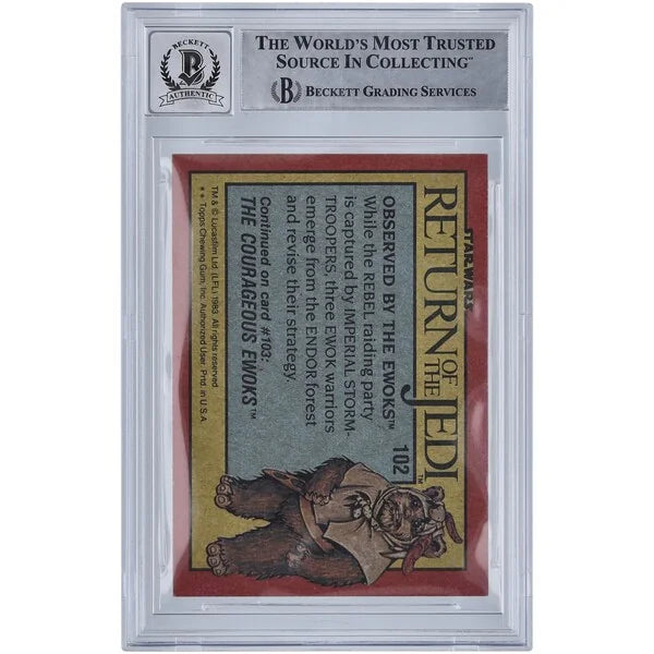 Nick Dudman Signed 1983 Topps Return of the Jedi #102 Card | BGS 10