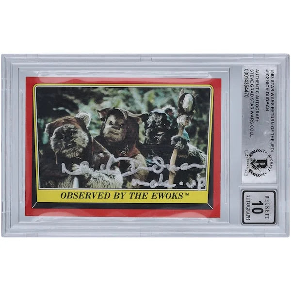 Nick Dudman Signed 1983 Topps Return of the Jedi #102 Card | BGS 10