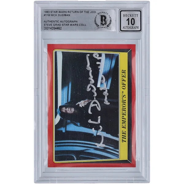 Nick Dudman Signed 1983 Topps Return of the Jedi #118 Card | BGS 10