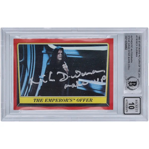 Nick Dudman Signed 1983 Topps Return of the Jedi #118 Card | BGS 10
