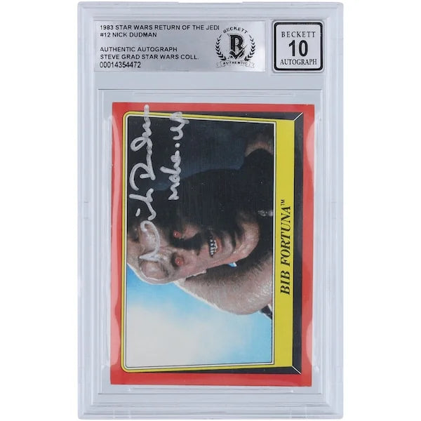 Nick Dudman Signed 1983 Topps Return of the Jedi #12 | BGS 10