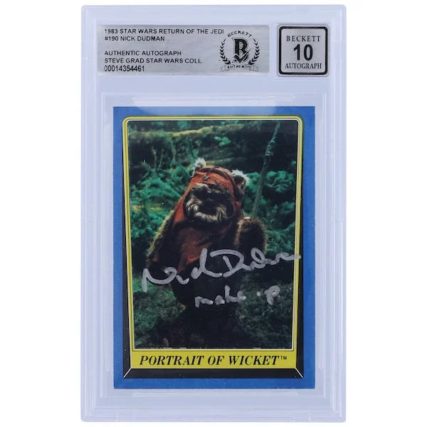 Nick Dudman Signed 1983 Topps Return of the Jedi #190 Card | BGS 10