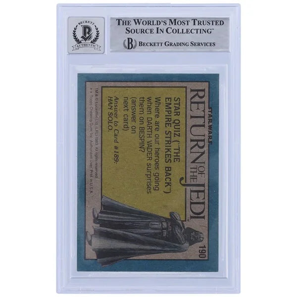 Nick Dudman Signed 1983 Topps Return of the Jedi #190 Card | BGS 10