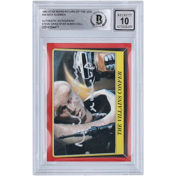 Nick Dudman Signed 1983 Topps Return of the Jedi #26 Card | BGS 10