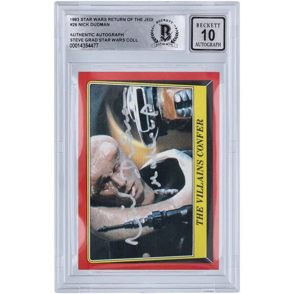 Nick Dudman Signed 1983 Topps Return of the Jedi #26 Card | BGS 10