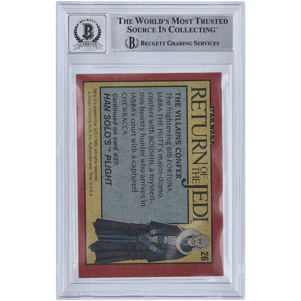 Nick Dudman Signed 1983 Topps Return of the Jedi #26 Card | BGS 10