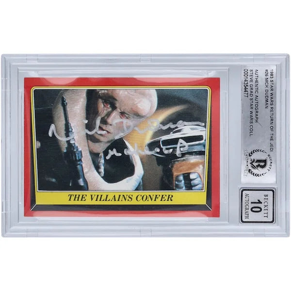 Nick Dudman Signed 1983 Topps Return of the Jedi #26 Card | BGS 10