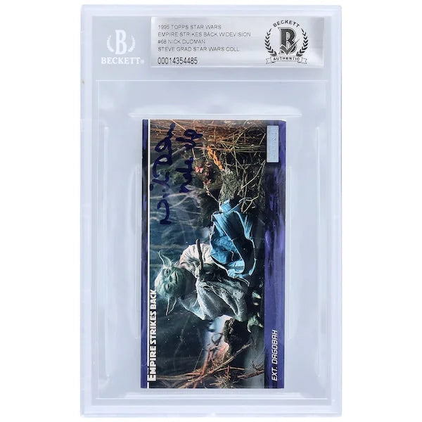 Nick Dudman Signed 1995 Topps Empire Strikes Back Widevision #68 | BGS 10