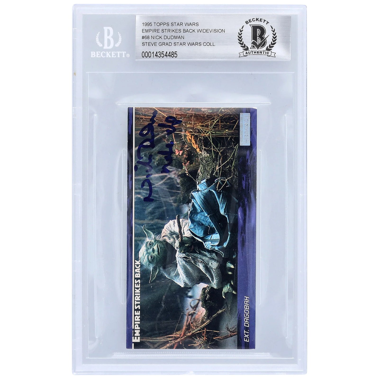 Nick Dudman Signed 1995 Topps Empire Strikes Back Widevision #68 | BGS 10