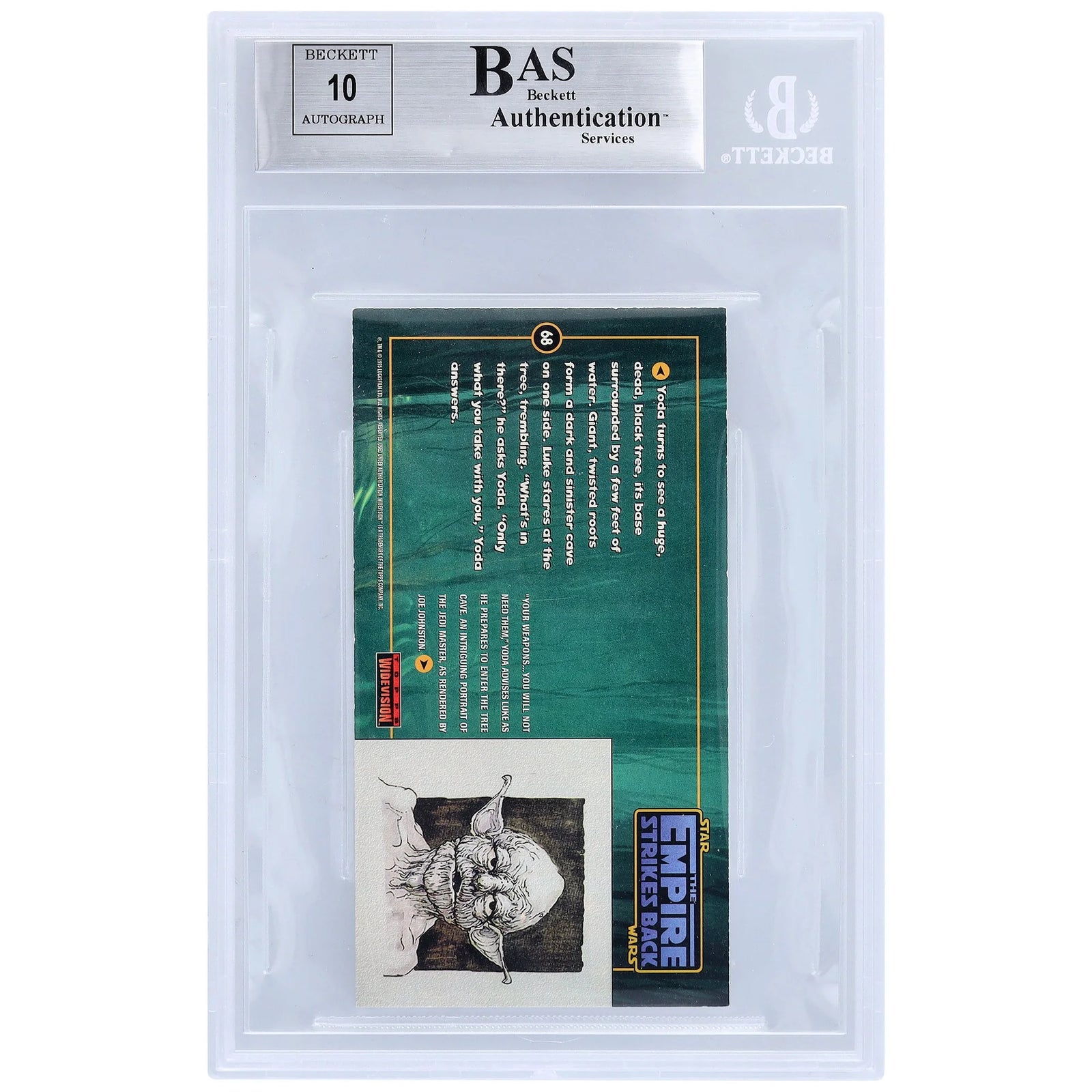 Nick Dudman Signed 1995 Topps Empire Strikes Back Widevision #68 | BGS 10