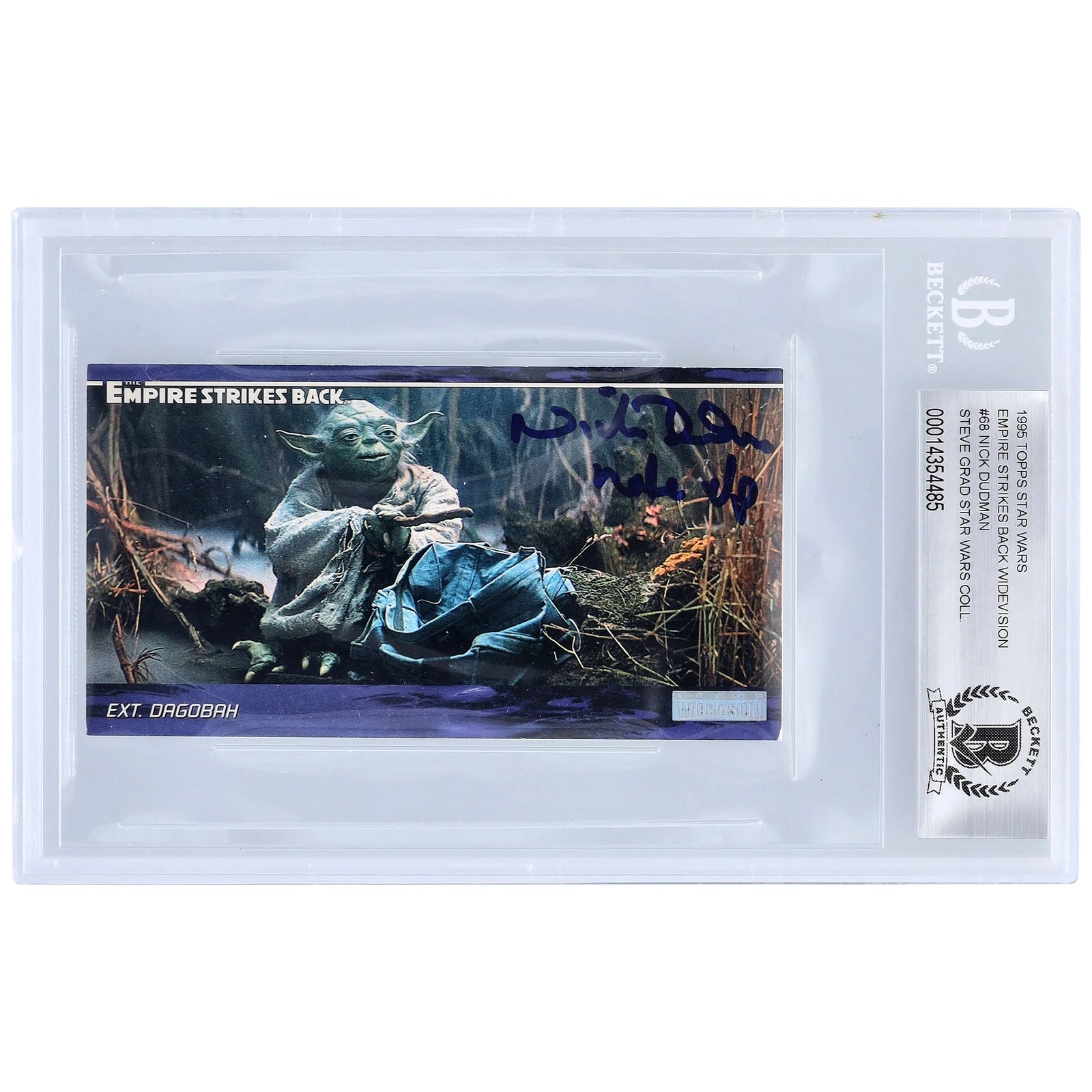 Nick Dudman Signed 1995 Topps Empire Strikes Back Widevision #68 | BGS 10