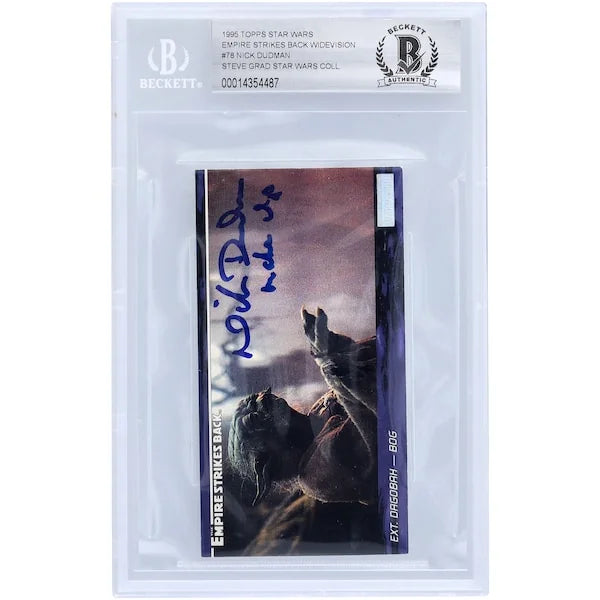 Nick Dudman Signed 1995 Topps Empire Strikes Back Widevision #78 | BGS 10
