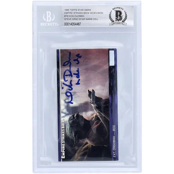 Nick Dudman Signed 1995 Topps Empire Strikes Back Widevision #78 | BGS 10