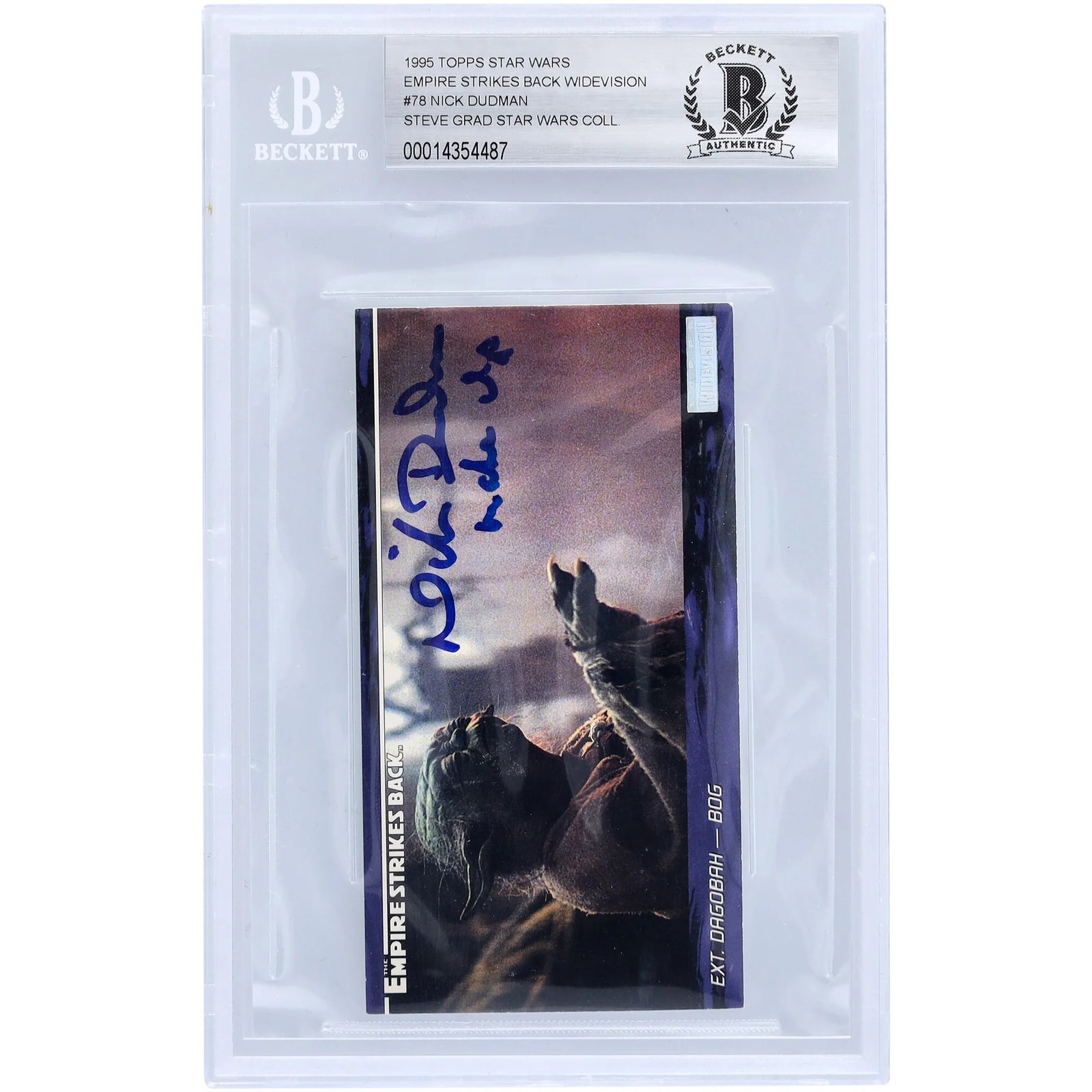 Nick Dudman Signed 1995 Topps Empire Strikes Back Widevision #78 | BGS 10