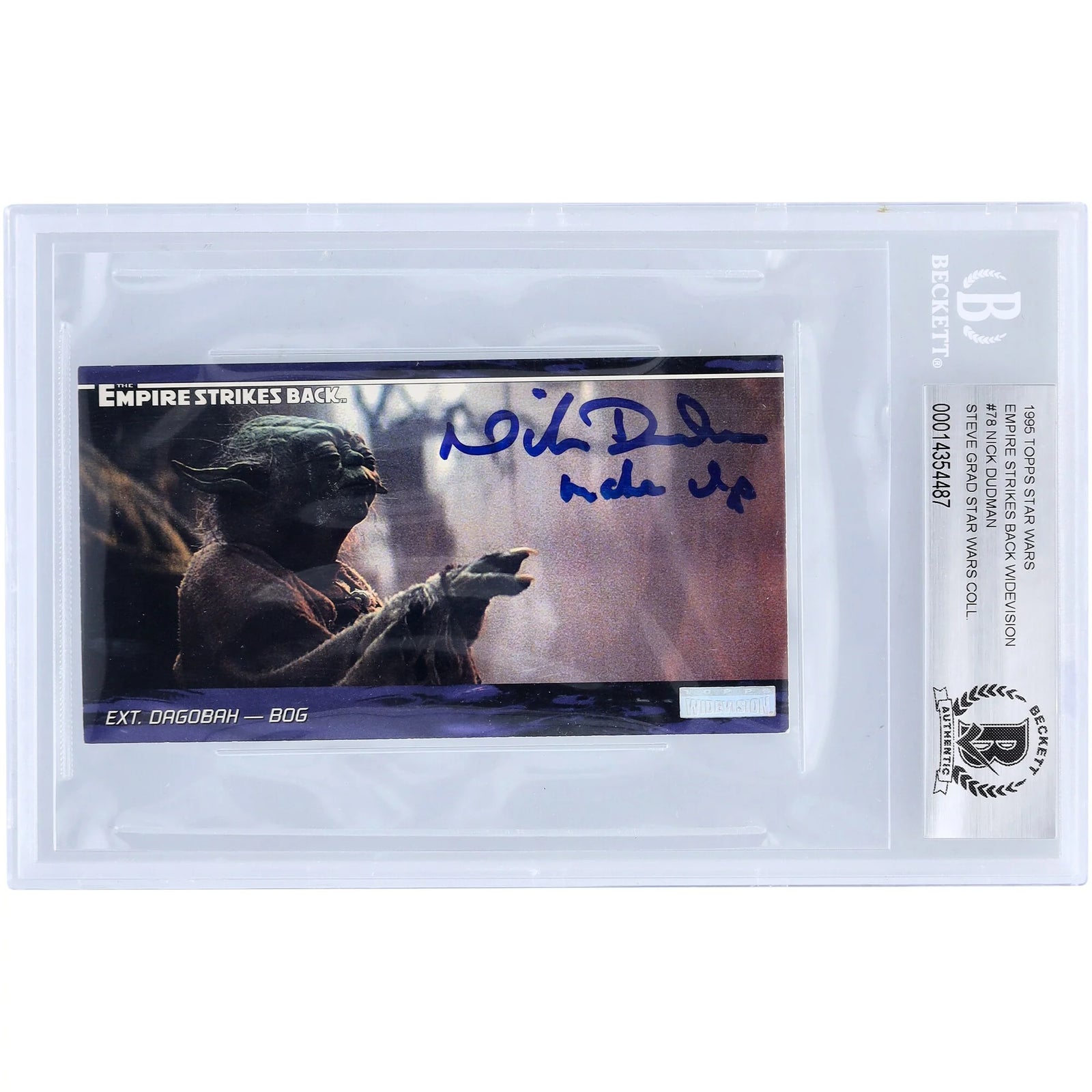 Nick Dudman Signed 1995 Topps Empire Strikes Back Widevision #78 | BGS 10