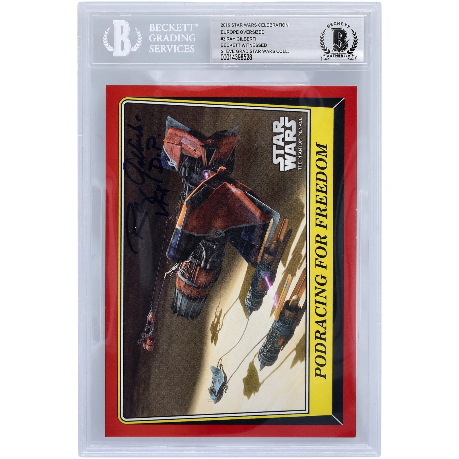 Ray Gilberti Signed 2016 Topps Star Wars Celebration Europe #3 Card | VFX D.P. Inscription