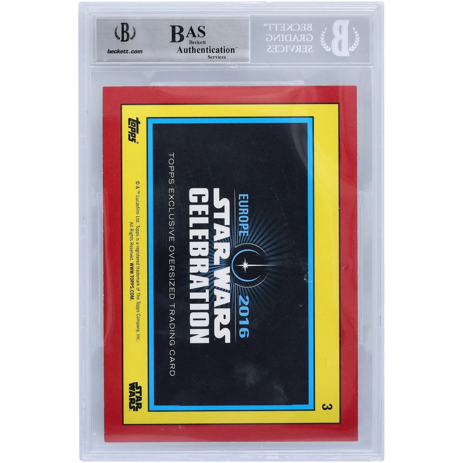 Ray Gilberti Signed 2016 Topps Star Wars Celebration Europe #3 Card | VFX D.P. Inscription