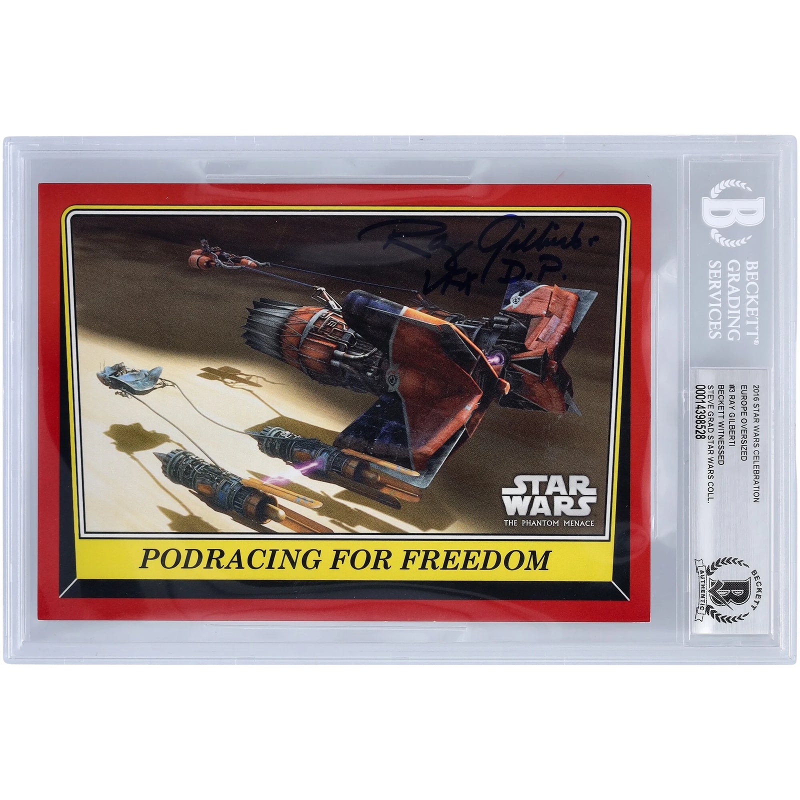 Ray Gilberti Signed 2016 Topps Star Wars Celebration Europe #3 Card | VFX D.P. Inscription