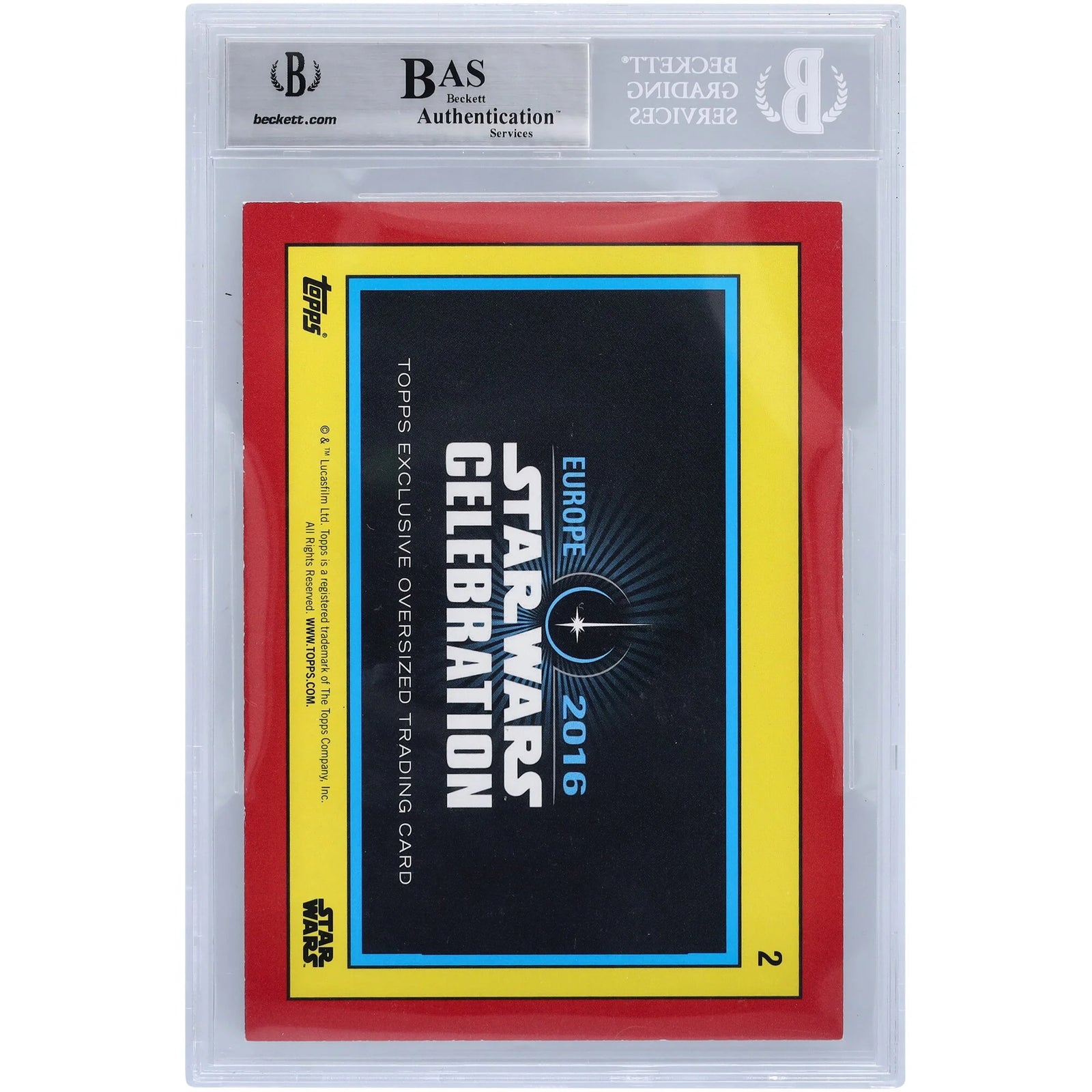 Ray Gilberti Signed 2016 Topps Star Wars Celebration Europe #2 Card | BGS Authenticated