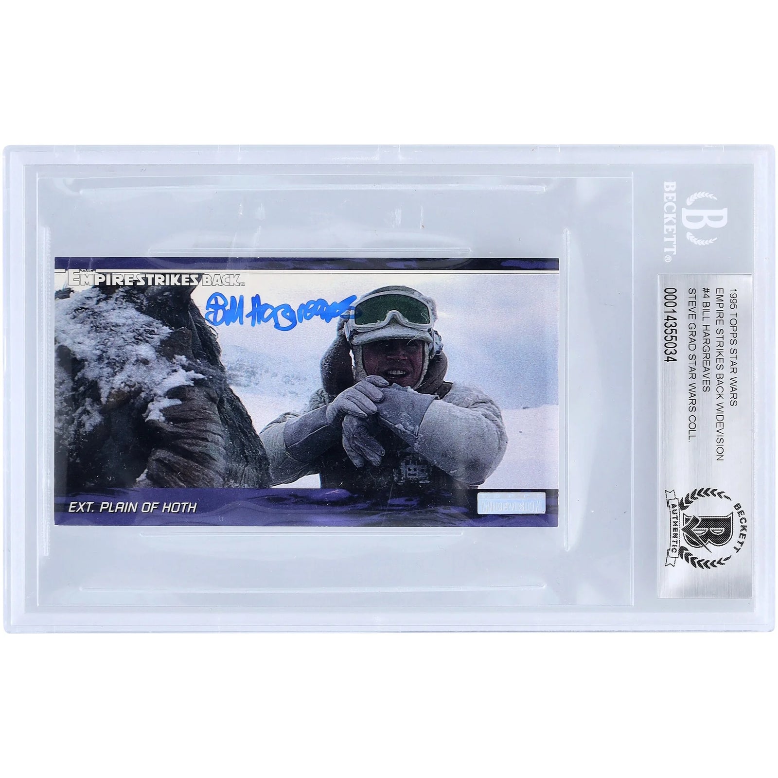 Bill Hargreaves Signed 1995 Topps Empire Strikes Back Widevision #4 | BGS 10