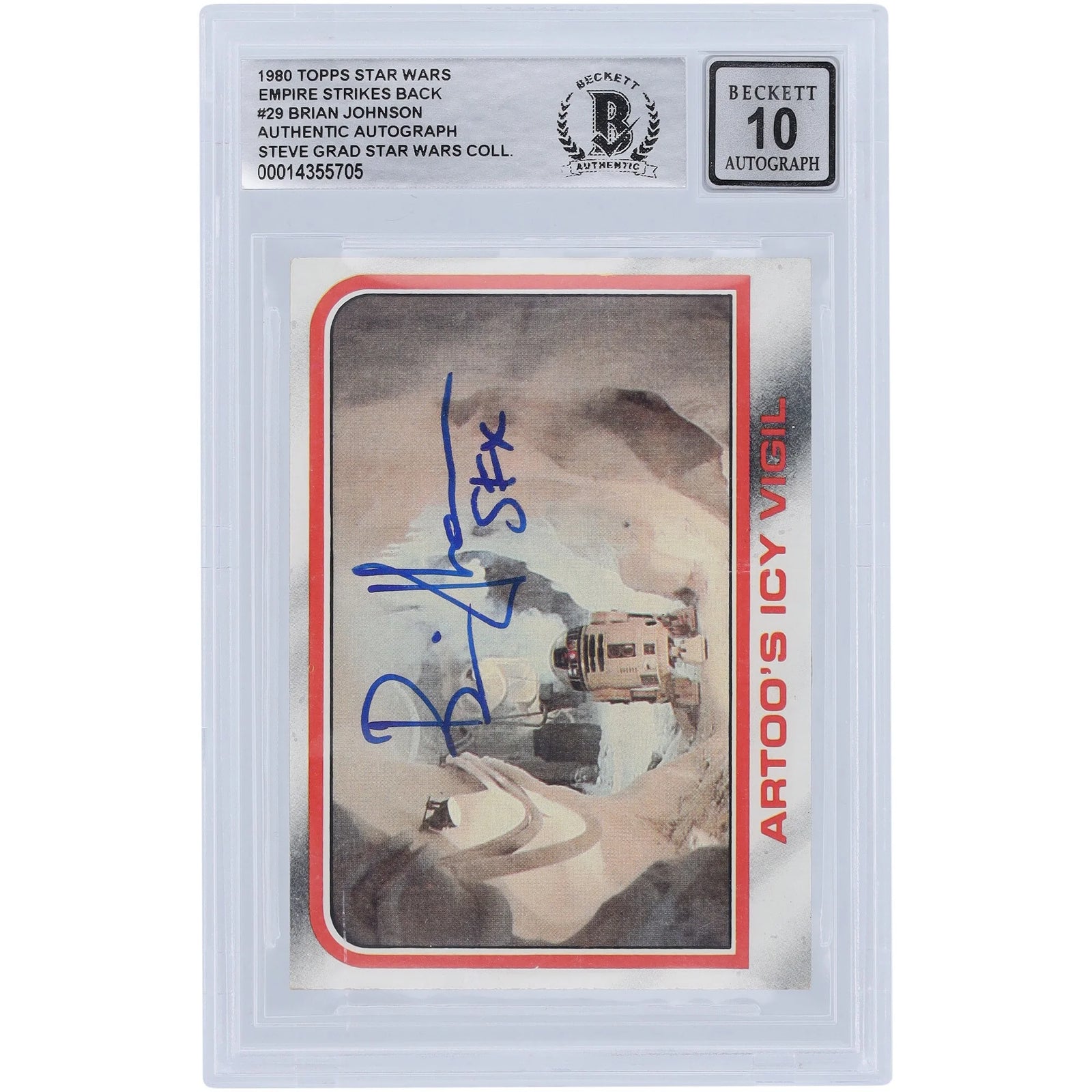 Brian Johnson Signed 1980 Topps Empire Strikes Back #29 | BGS 10
