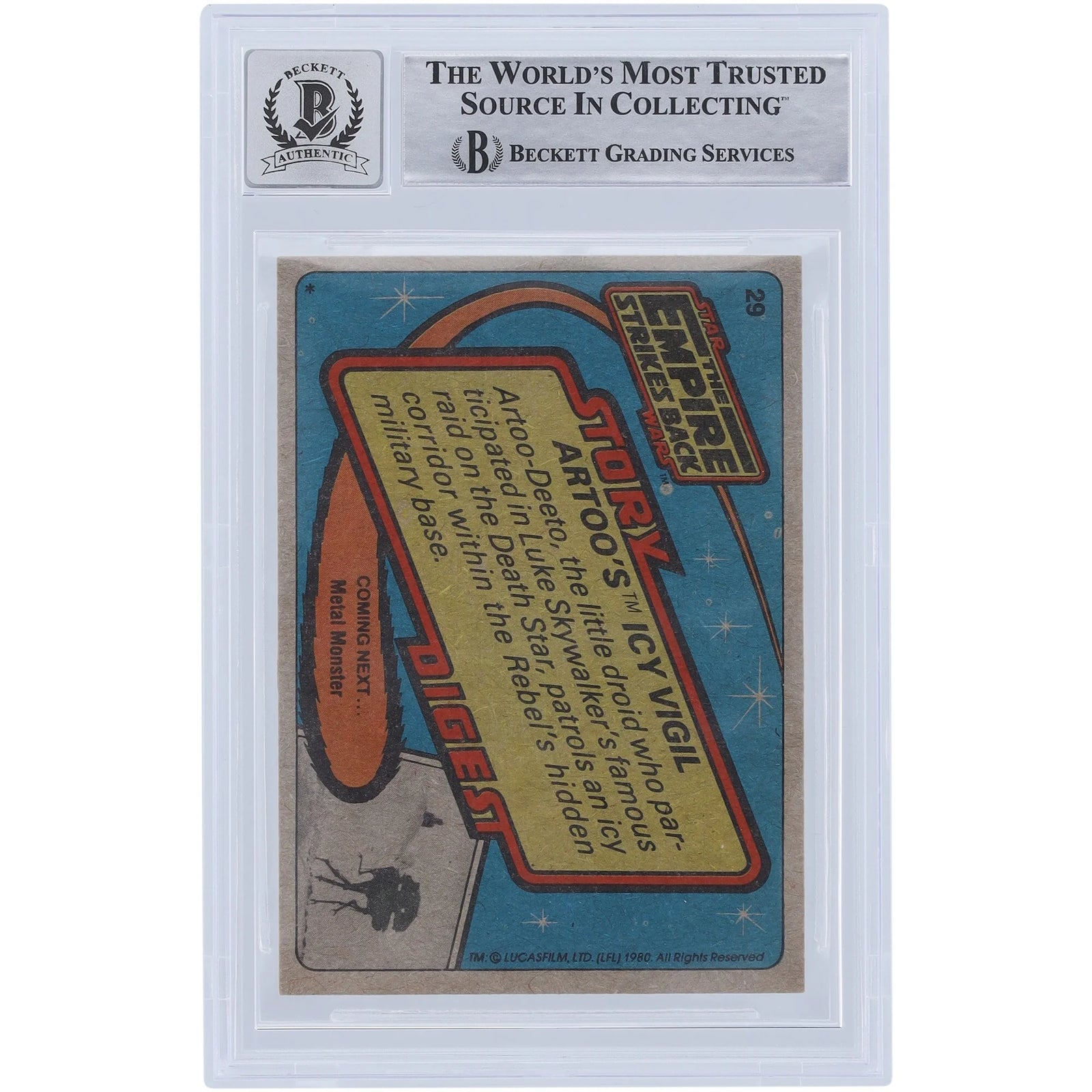 Brian Johnson Signed 1980 Topps Empire Strikes Back #29 | BGS 10