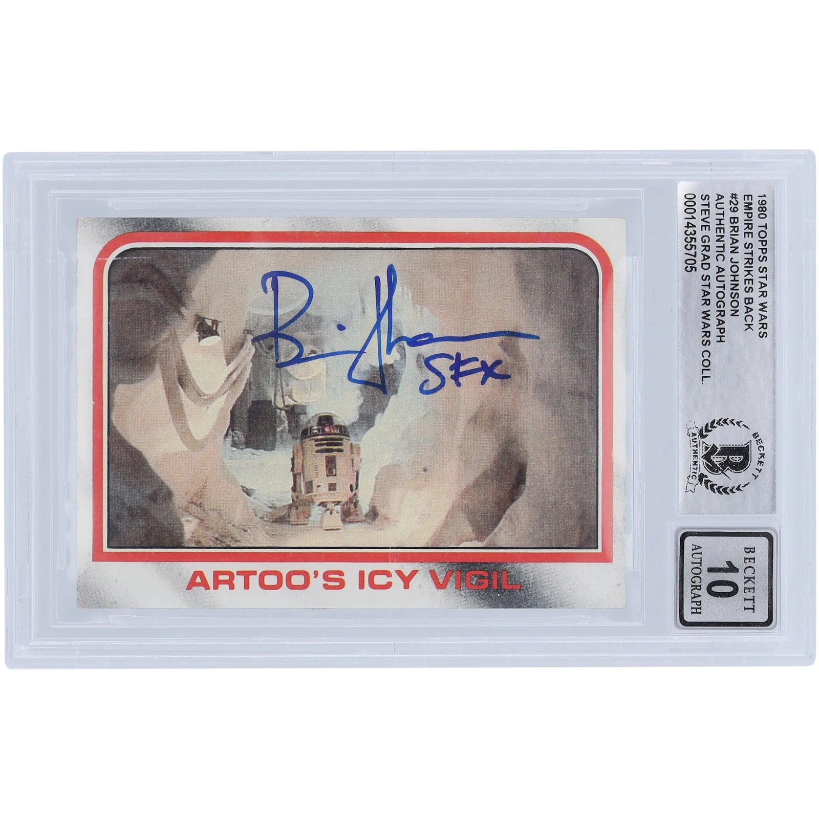 Brian Johnson Signed 1980 Topps Empire Strikes Back #29 | BGS 10