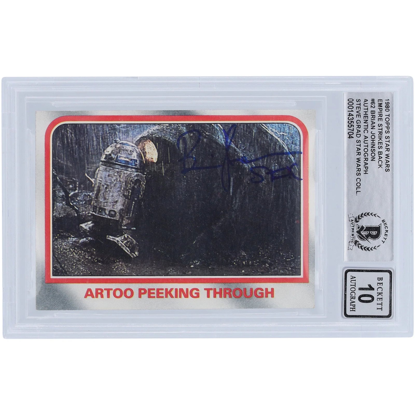 Brian Johnson Signed 1980 Topps Empire Strikes Back #62 | BGS 10