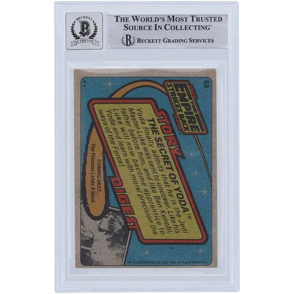 Brian Johnson Signed 1980 Topps Empire Strikes Back #63 | BGS 10