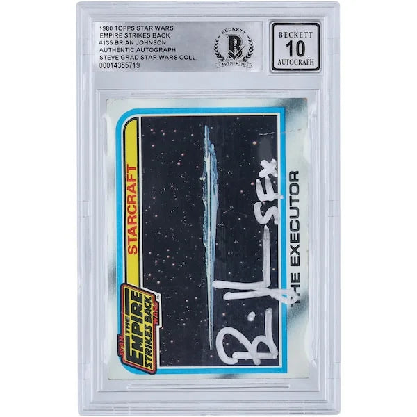 Brian Johnson Signed 1980 Topps Empire Strikes Back #135 Card | BGS 10