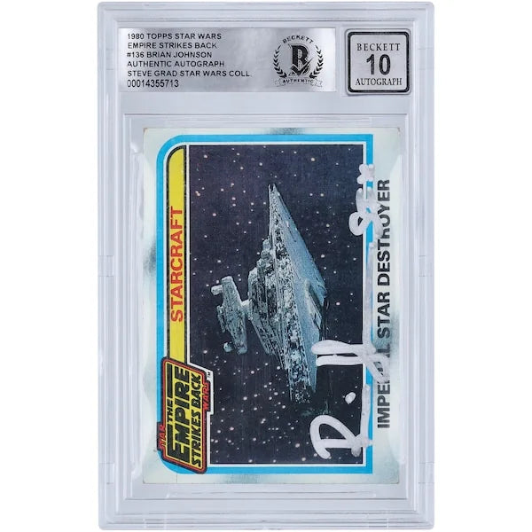 Brian Johnson Signed 1980 Topps Empire Strikes Back #136 Card | BGS 10
