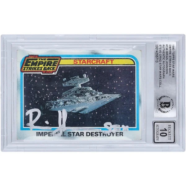 Brian Johnson Signed 1980 Topps Empire Strikes Back #136 Card | BGS 10