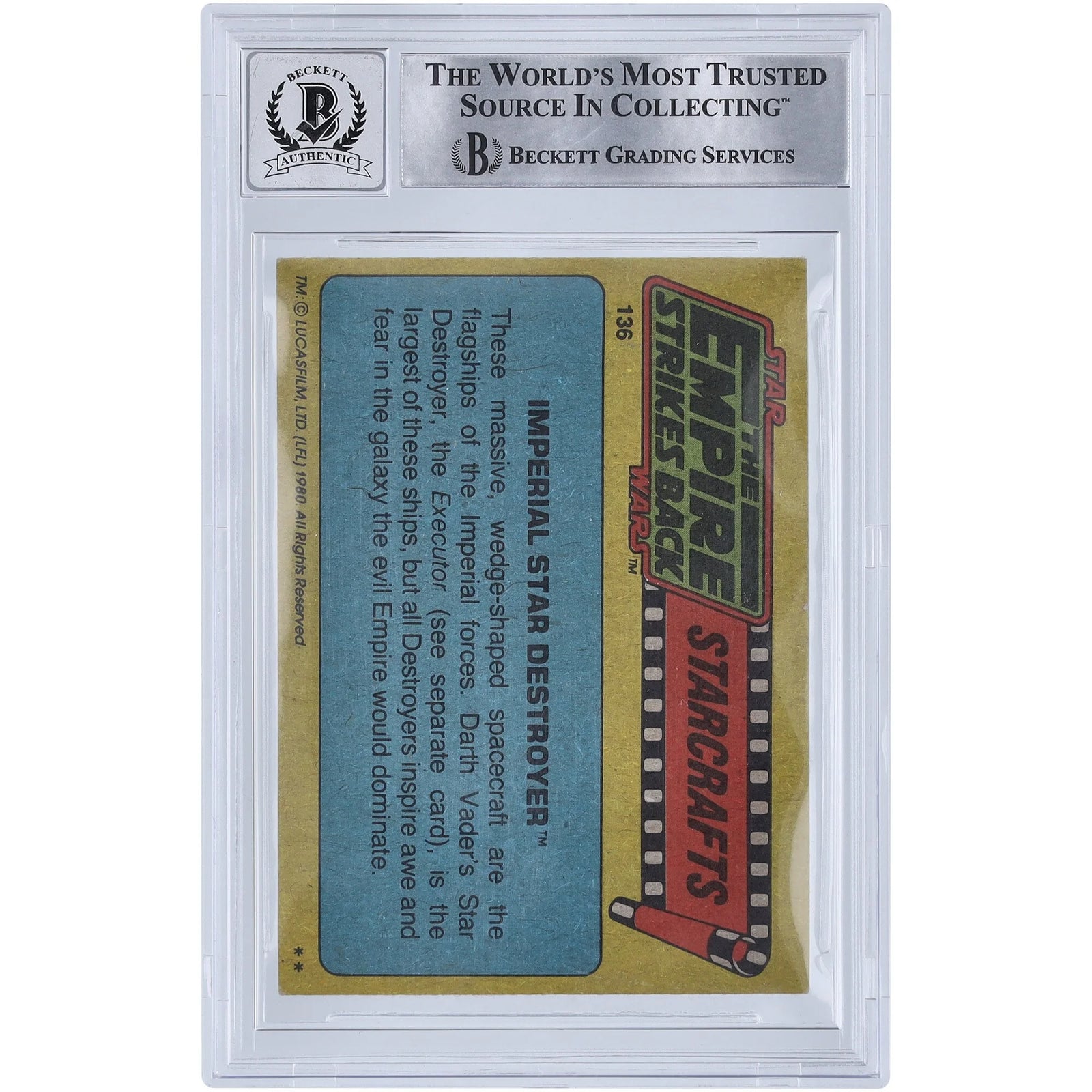 Brian Johnson Signed 1980 Topps Empire Strikes Back #136 Card | BGS 10