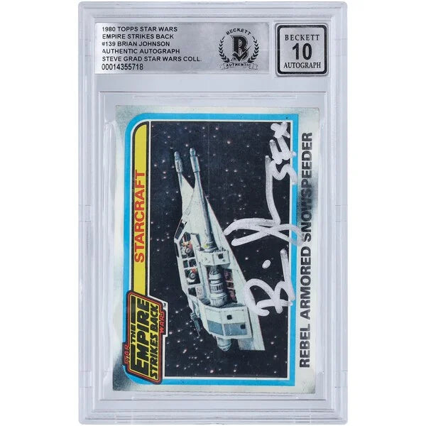 Brian Johnson Signed 1980 Topps Empire Strikes Back #139 Card | BGS 10