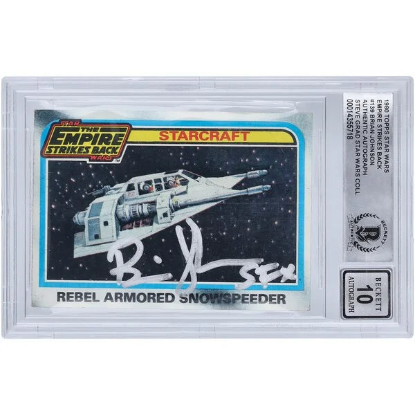 Brian Johnson Signed 1980 Topps Empire Strikes Back #139 Card | BGS 10