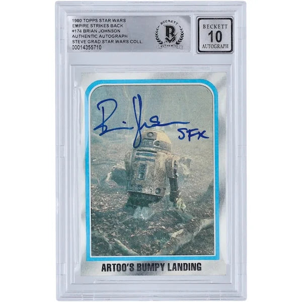 Brian Johnson Signed 1980 Topps Empire Strikes Back #174 Card | BGS 10