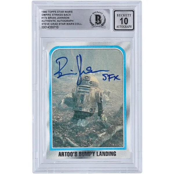 Brian Johnson Signed 1980 Topps Empire Strikes Back #174 Card | BGS 10
