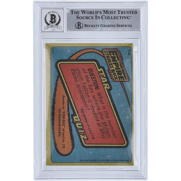 Brian Johnson Signed 1980 Topps Empire Strikes Back #174 Card | BGS 10