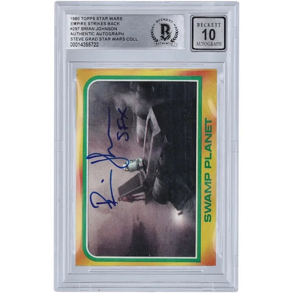 Brian Johnson Signed 1980 Topps Empire Strikes Back #297 Card | BGS 10