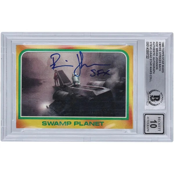 Brian Johnson Signed 1980 Topps Empire Strikes Back #297 Card | BGS 10