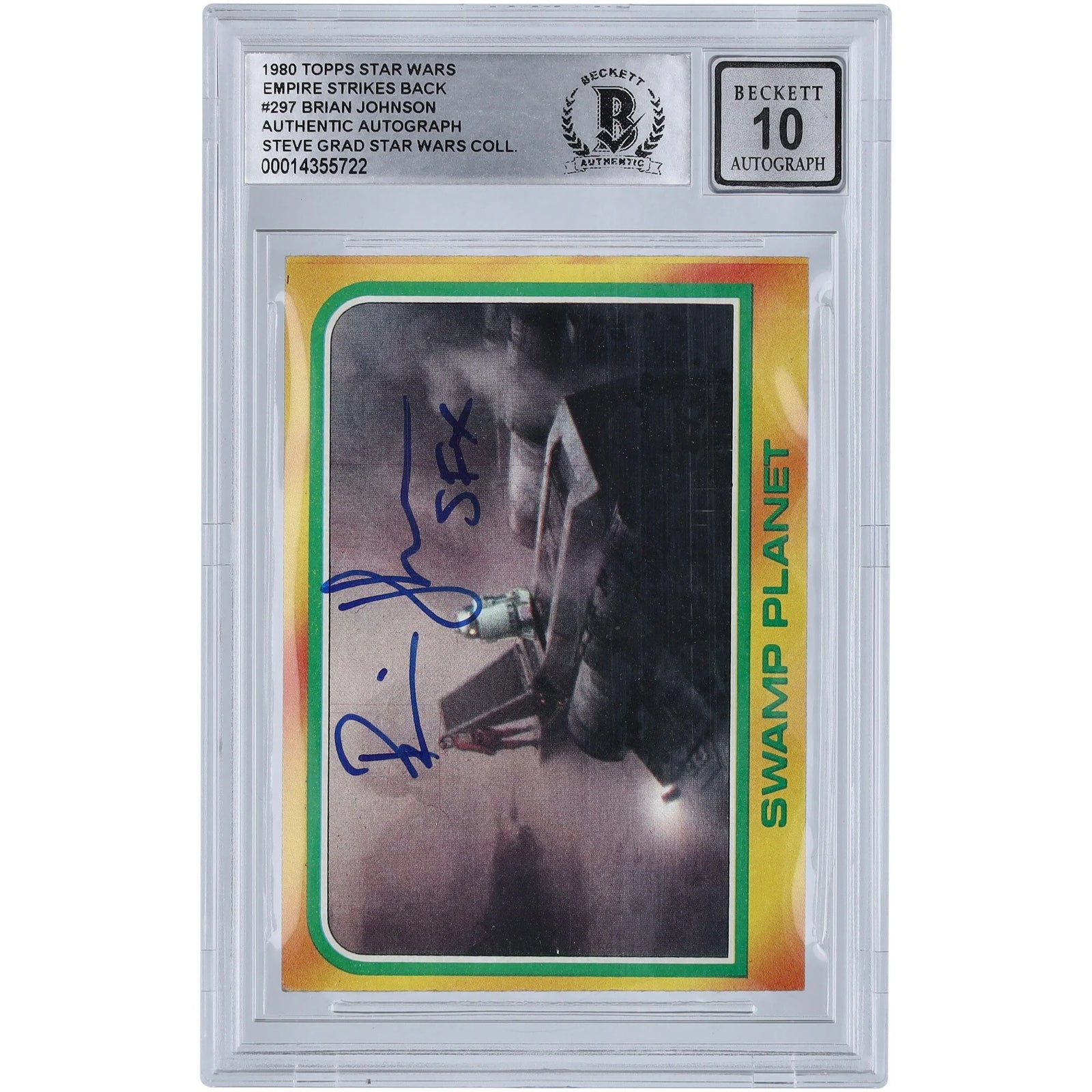 Brian Johnson Signed 1980 Topps Empire Strikes Back #297 Card | BGS 10