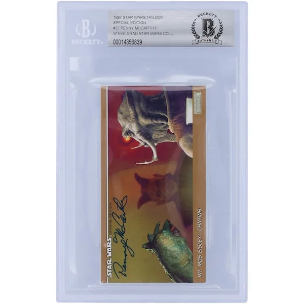 Penny McCarthy Signed 1997 Topps Star Wars Trilogy SE Widevision #22 | BGS 10