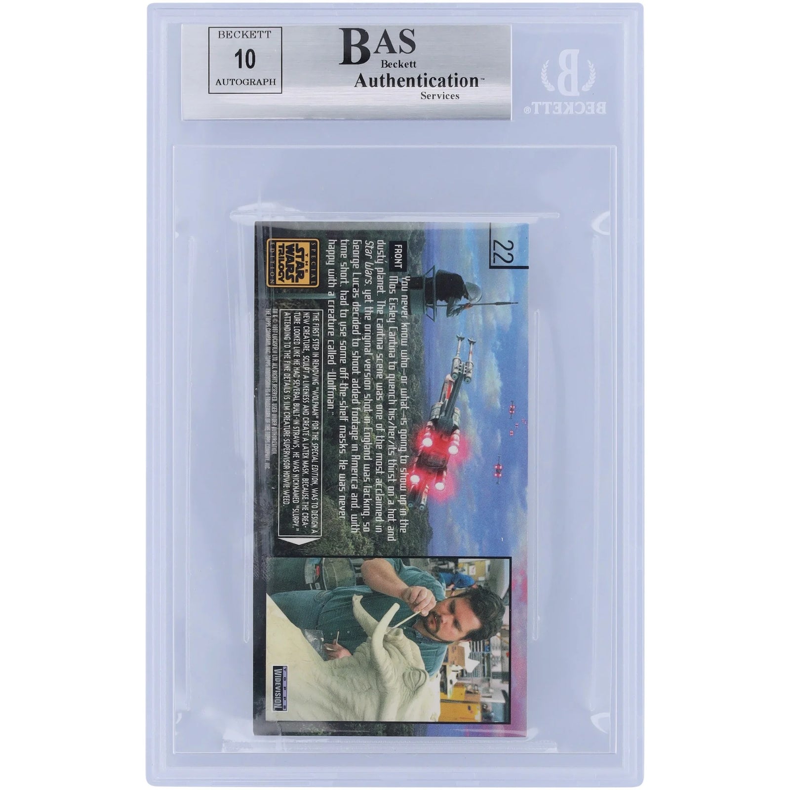 Penny McCarthy Signed 1997 Topps Star Wars Trilogy SE Widevision #22 | BGS 10