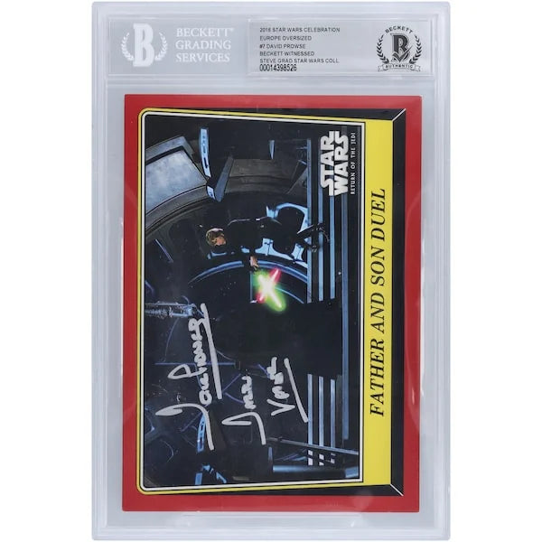 David Prowse Signed 2016 Topps Star Wars Celebration Europe #7 Card | Darth Vader Inscript